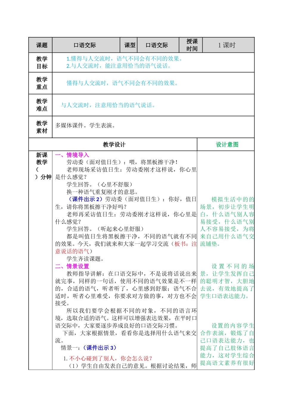 口语交际：注意说话的语气.doc_第1页