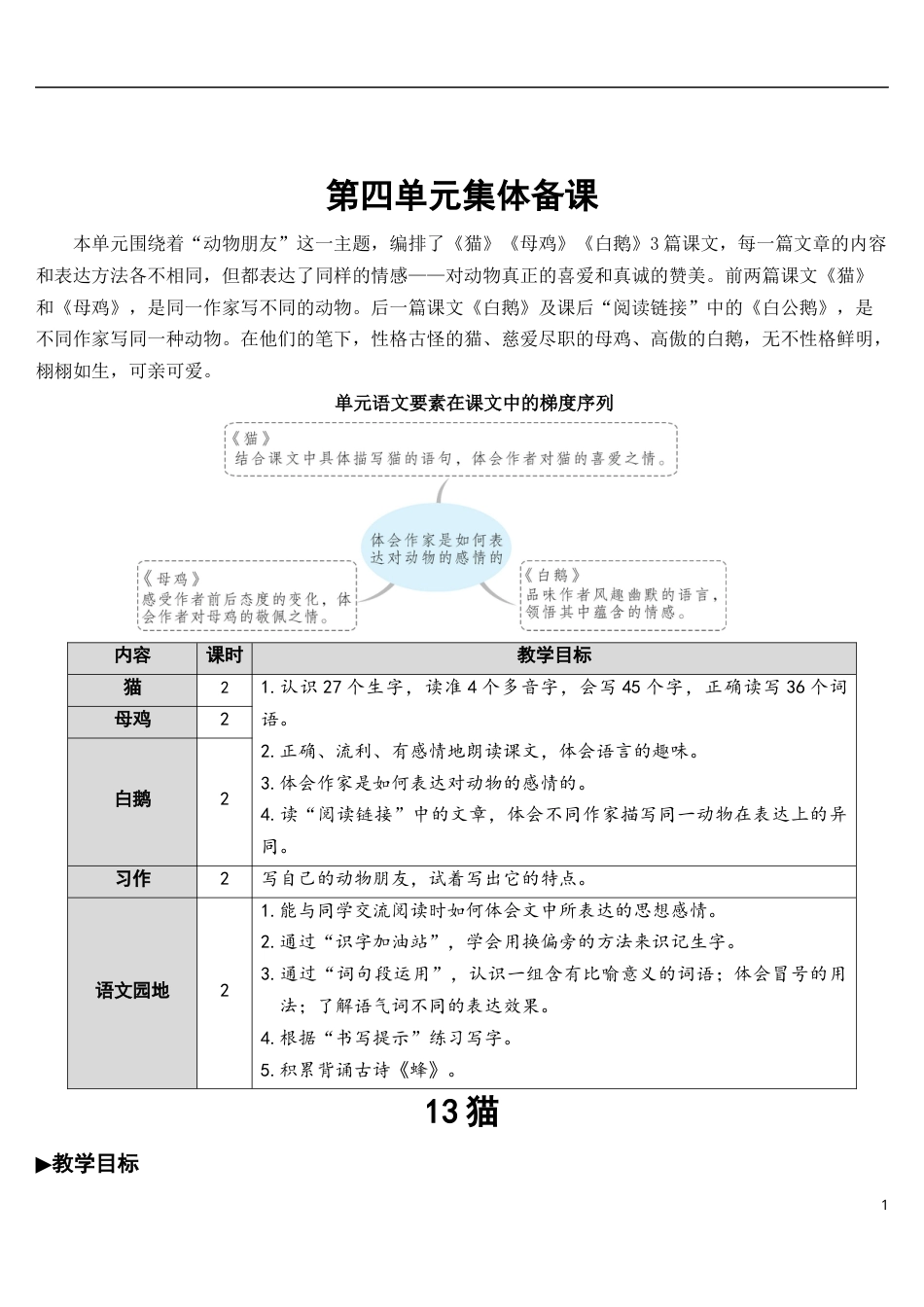 13 猫【教案】.docx_第1页