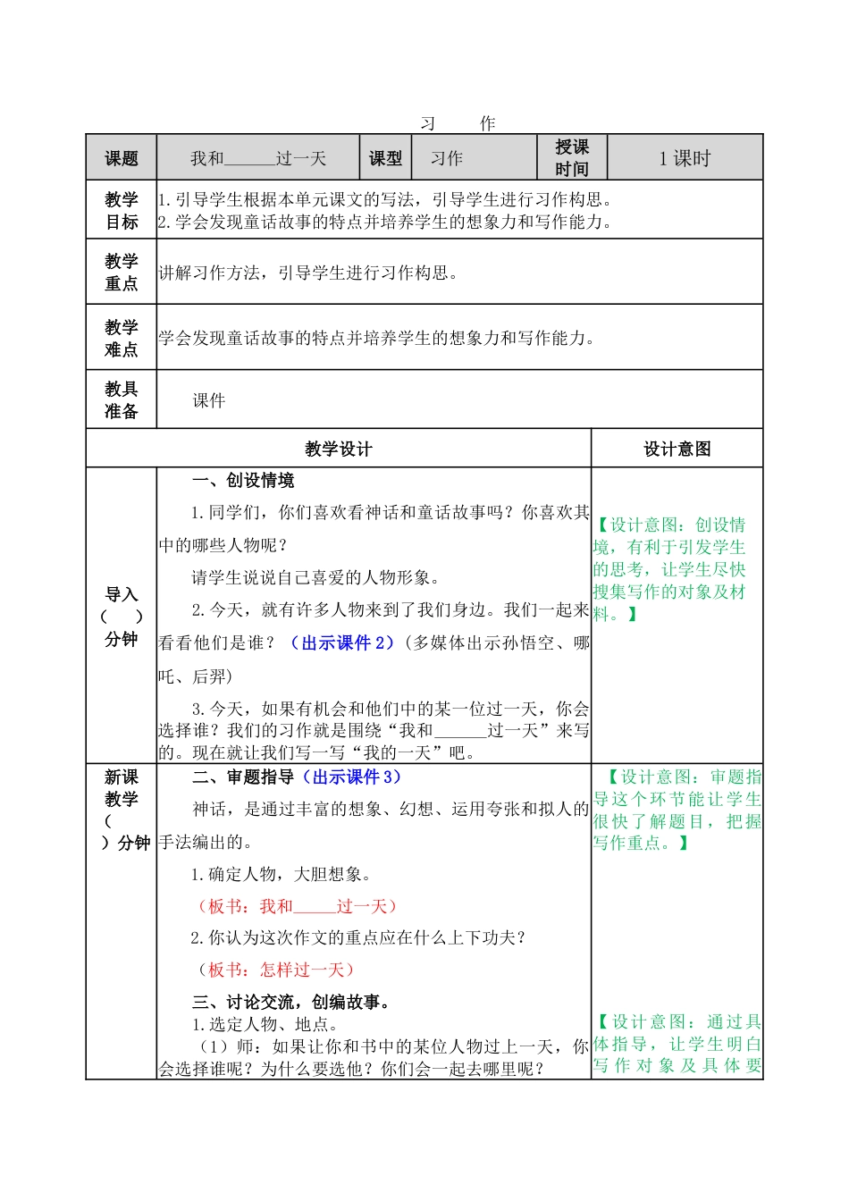 习作：我和_______过一天 教学教案.docx_第1页