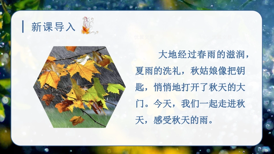 三年级上册语文部编版-（教学课件）6.秋天的雨.pptx_第1页