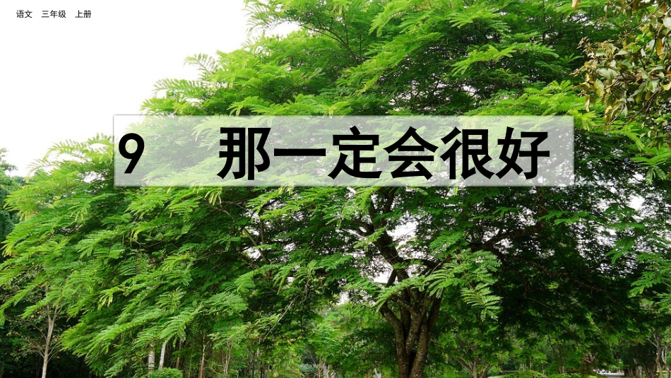 三年级语文上册部编版-9 那一定会很好（名师配套课件）.pptx_第1页
