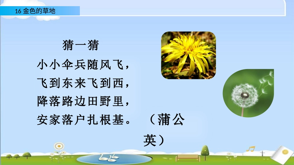 三年级语文上册部编版-16 金色的草地（名师配套课件）.pptx_第1页