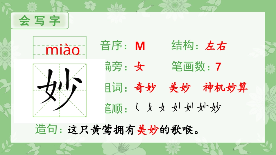 【部编版】三年级上册语文-（生字课件）21.大自然的声音.pptx_第2页