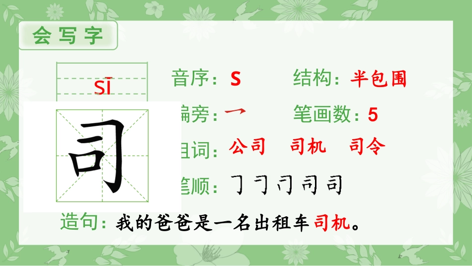 【部编版】三年级上册语文-（生字课件）24.司马光.pptx_第2页