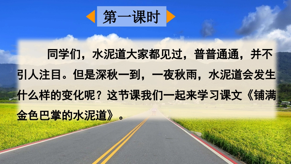 【部编版】三年级上册语文-5 铺满金色巴掌的水泥道.pptx_第2页