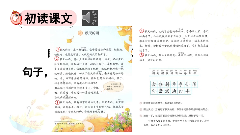 【部编版】三年级上册语文-6 秋天的雨.pptx_第3页