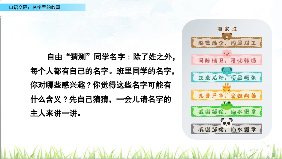 【部编版】三年级上册语文-口语交际：名字里的故事.pptx_第3页