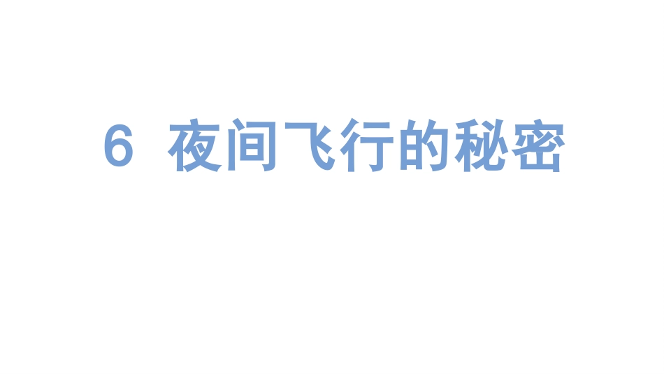四年级语文上册部编版（教学课件）6.夜间飞行的秘密.pptx_第2页