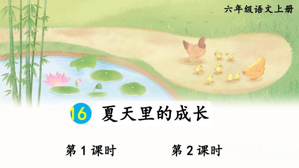 【部编版】六年级上册语文-16 夏天里的成长.pptx_第1页