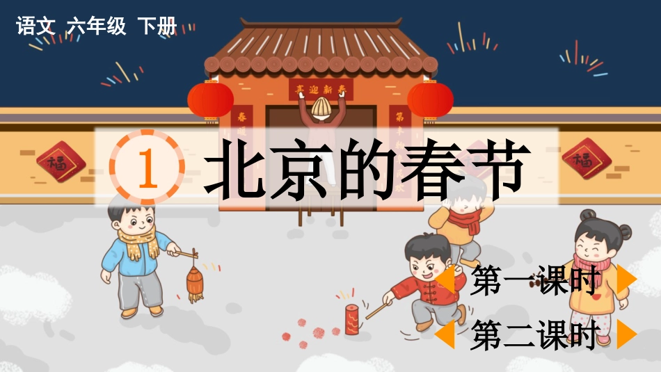 【部编版】六年级下册语文-1 北京的春节【优质版】.pptx_第1页