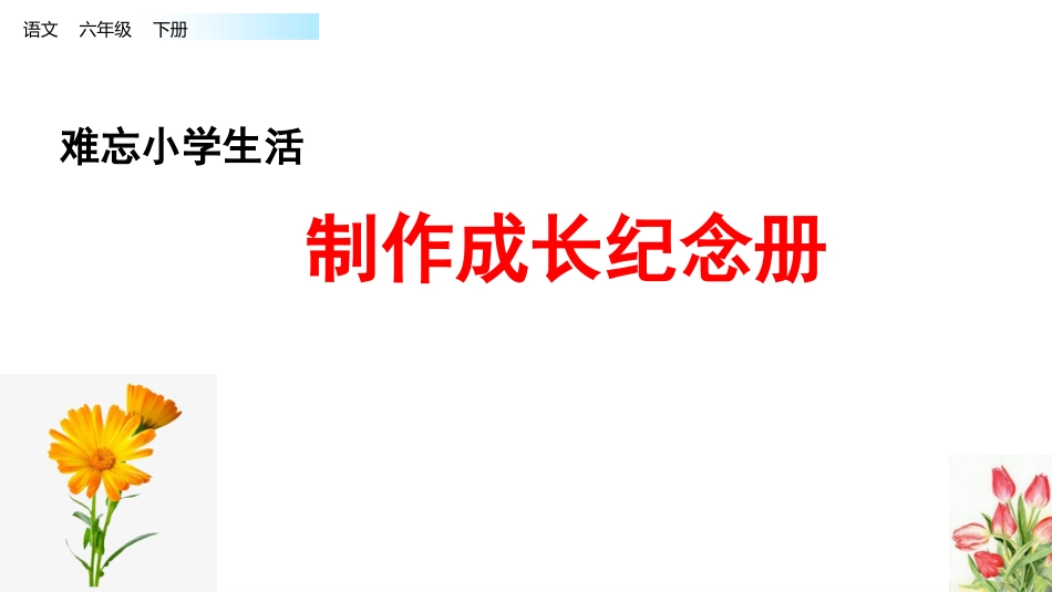【部编版】六年级下册语文-3-4.制作成长纪念册.pptx_第1页