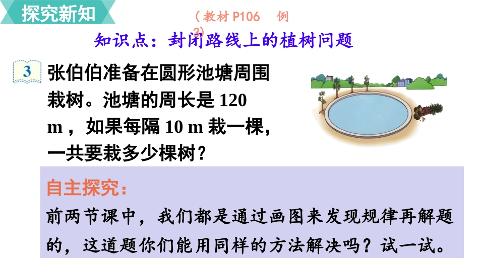 五年级数学上册人教版-第七单元第3课时  植树问题（3）.pptx_第3页