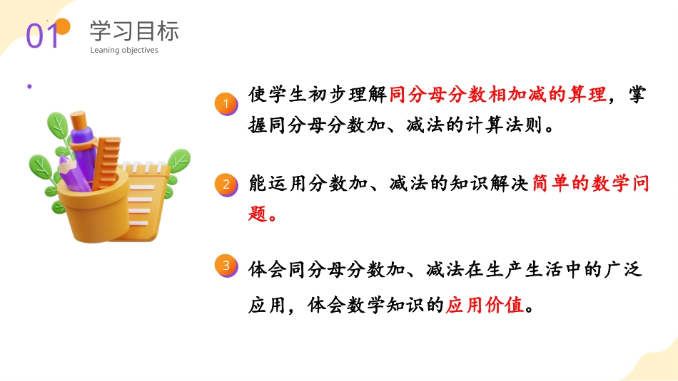 第六单元_第01课时_ 同分母分数的加、减法 （教学课件）-五年级数学下册人教版 .pptx_第2页