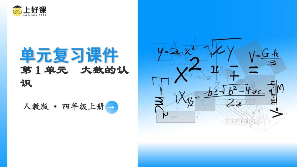 第一单元《大数的认识》（单元复习课件）四年级数学上册 人教版.pptx_第1页