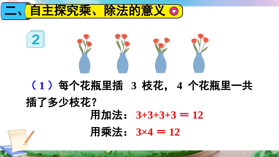 四年级人教版数学下册第一单元-第2课时 乘、除法的意义和各部分间的关系.pptx_第3页