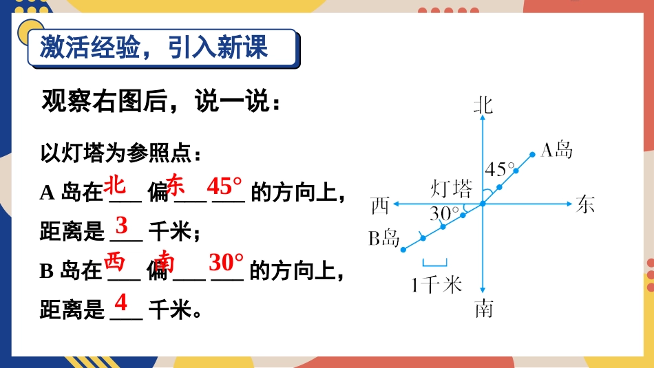 六年级人教版数学上册第2单元-第2课时 根据方向和距离标出物体位置.pptx_第2页