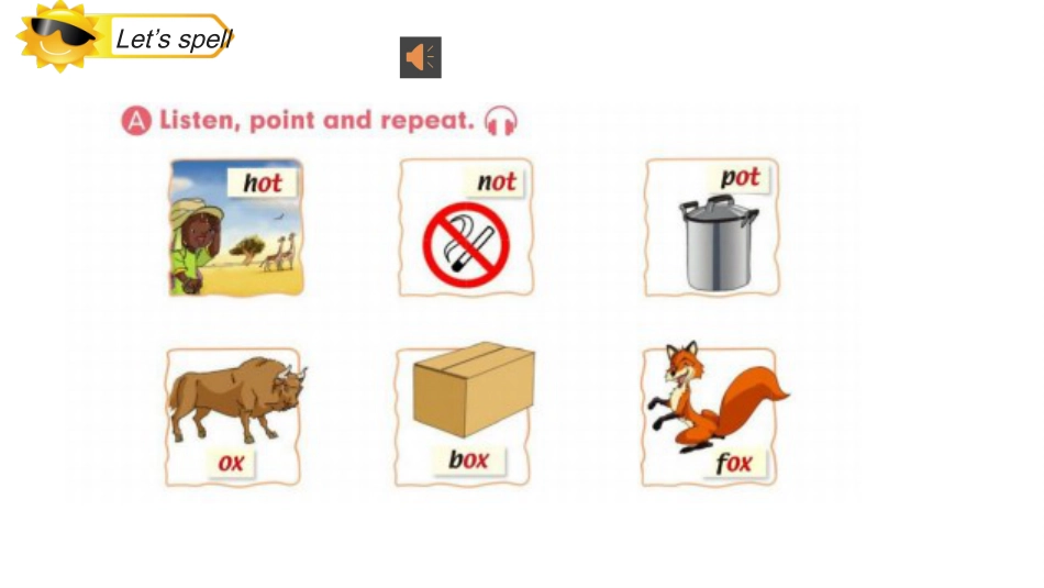 人教版起点三年上册Unit 4 Pets lesson Let's spell.pptx课件_第3页