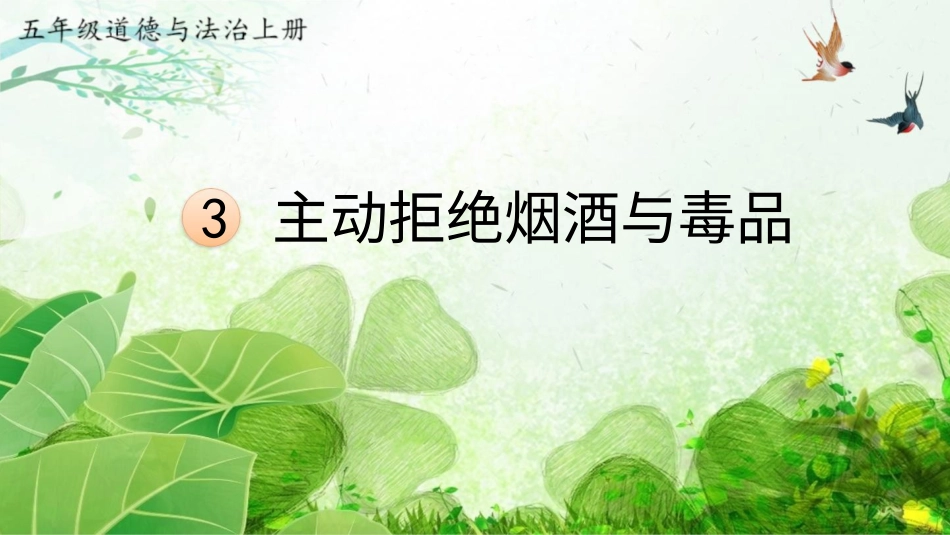 3 主动拒绝烟酒与毒品.pptx_第1页