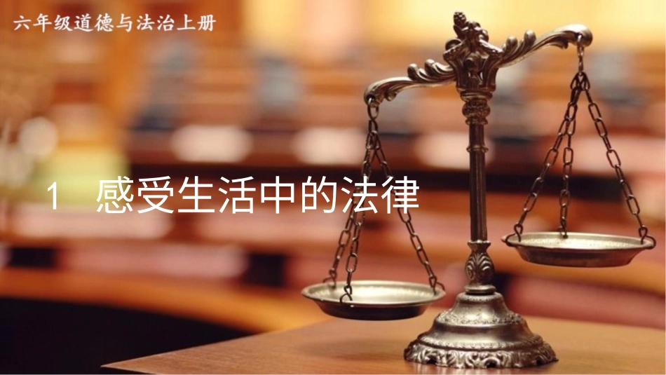 六年级上册道德与法治-1 感受生活中的法律.pptx_第1页