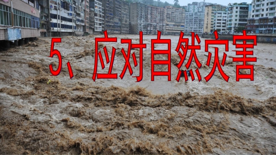 （统）人教部编版六年级下册道德与法治5.应对自然灾害ppt课件.pptx_第1页