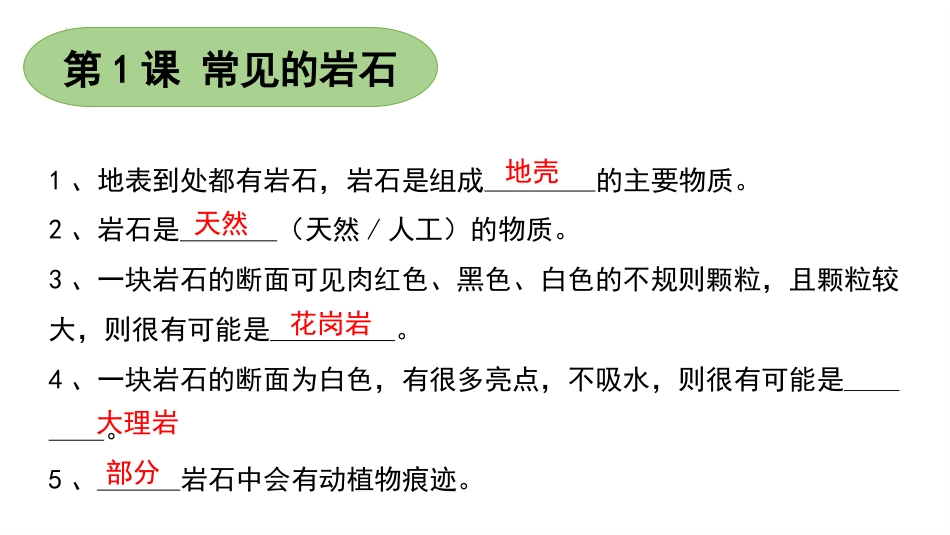 四年级上册科学-第五单元 岩石与矿物（复习课件）苏教版）.pptx_第2页
