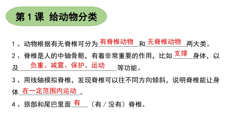 四年级上册科学-第一单元 动物大家族（复习课件）苏教版）.pptx_第2页