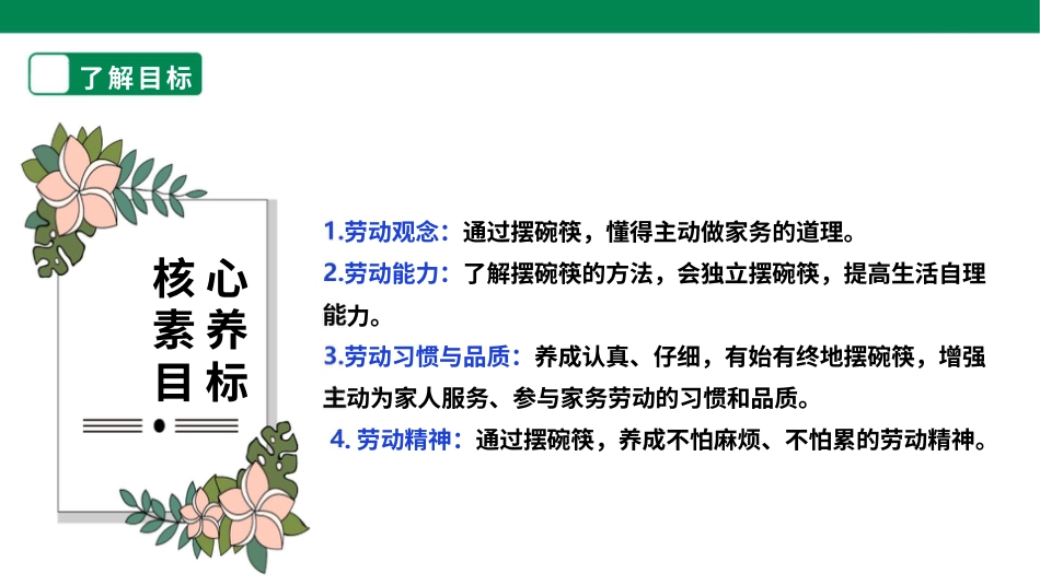 【人教版】《劳动教育》一上 劳动项目四《摆碗筷》课件.pptx_第2页