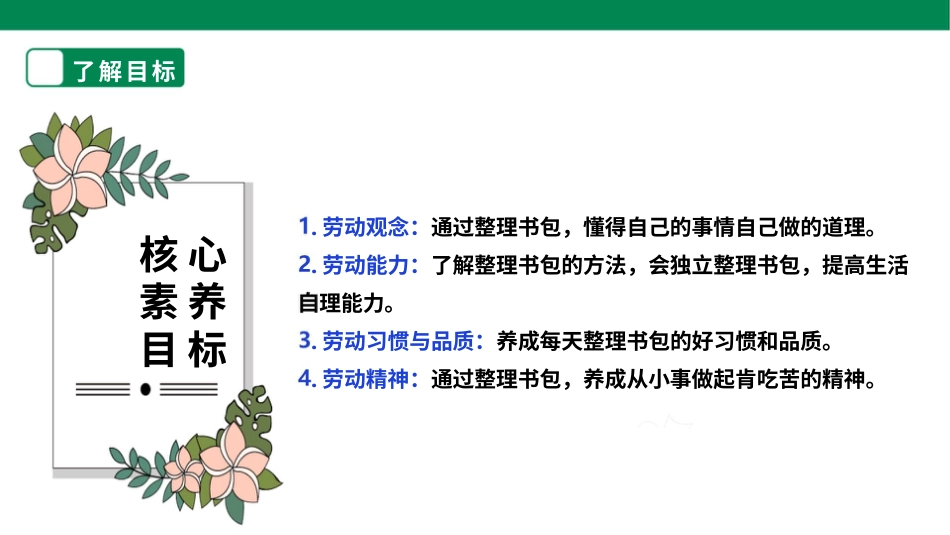 【人教版】《劳动教育》二上 劳动项目三《整理书包》课件.pptx_第2页