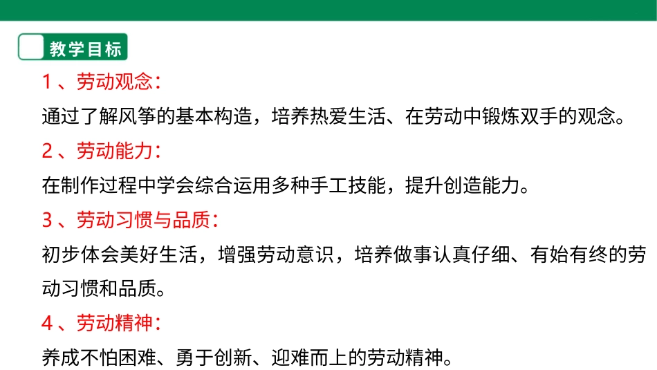 【人教版】《劳动教育》三下 劳动项目八 制作风筝  课件.pptx_第2页