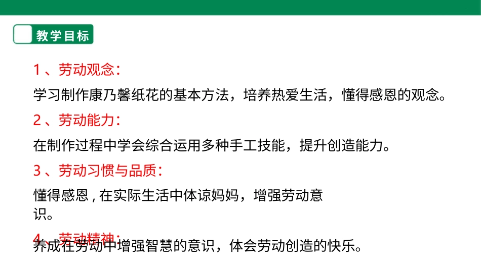 【人教版】《劳动教育》三下 劳动项目九《做枝花儿送妈妈》课件.pptx_第2页