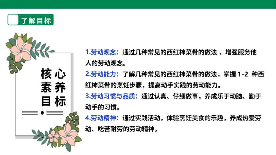【核心素养目标】人教版《劳动教育》六上 劳动项目七《做几道西红柿菜肴》课件.pptx_第2页