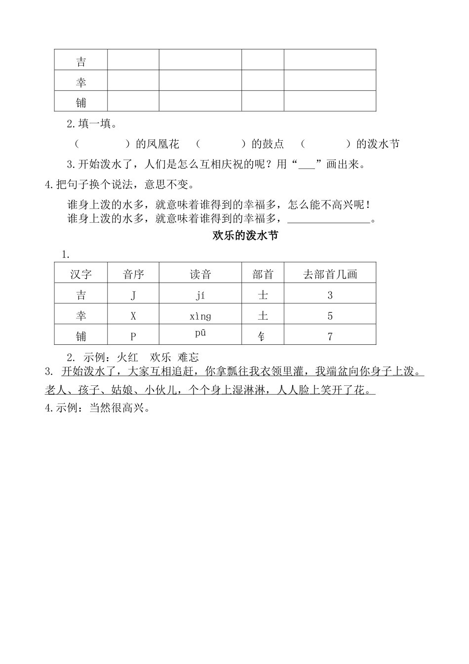 部编版二年级语文上册类文阅读—17 难忘的泼水节.doc_第2页