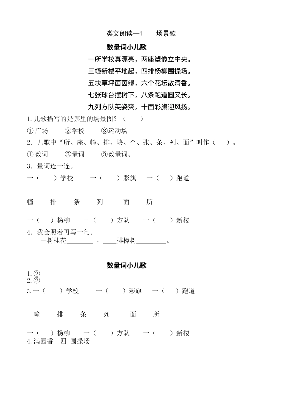部编版二年级语文上册类文阅读—识字1 场景歌.doc_第1页