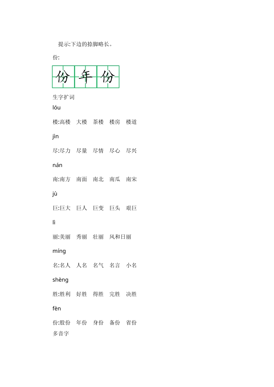 部编版二年级语文上册第四单元知识小结.docx_第2页