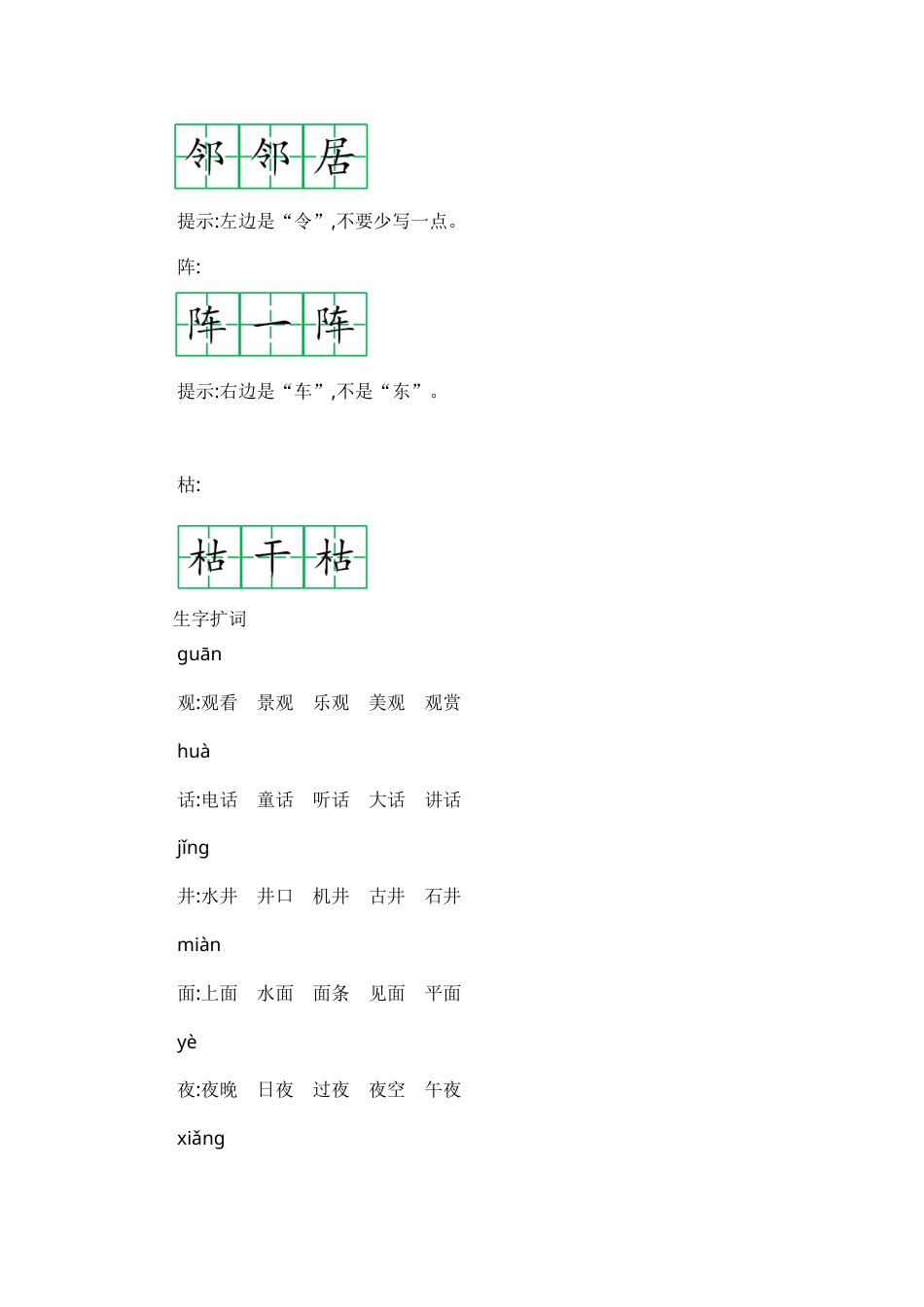 部编版二年级语文上册第五单元知识小结.docx_第2页