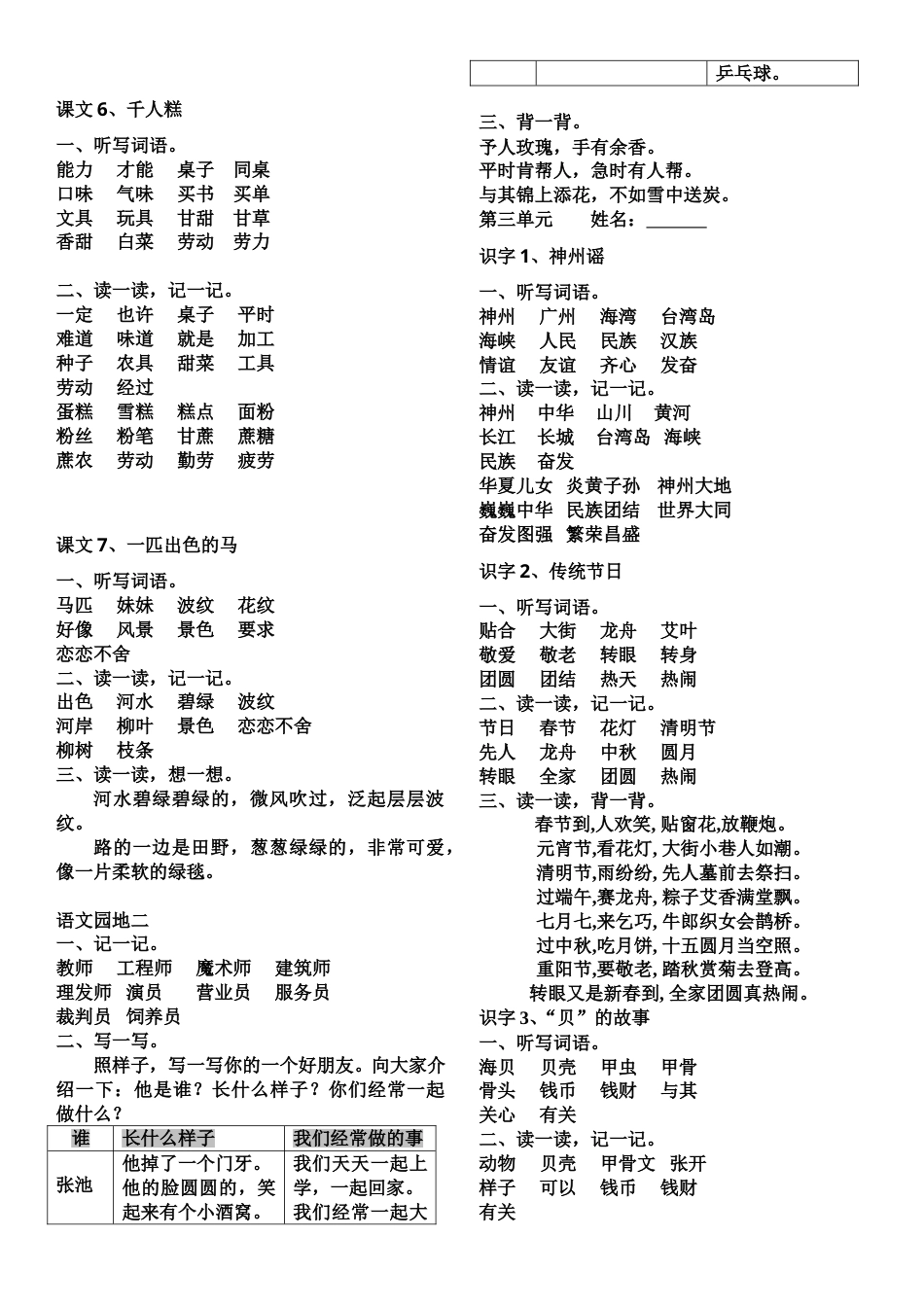 二下单元词语整理与考点归纳 .doc_第2页