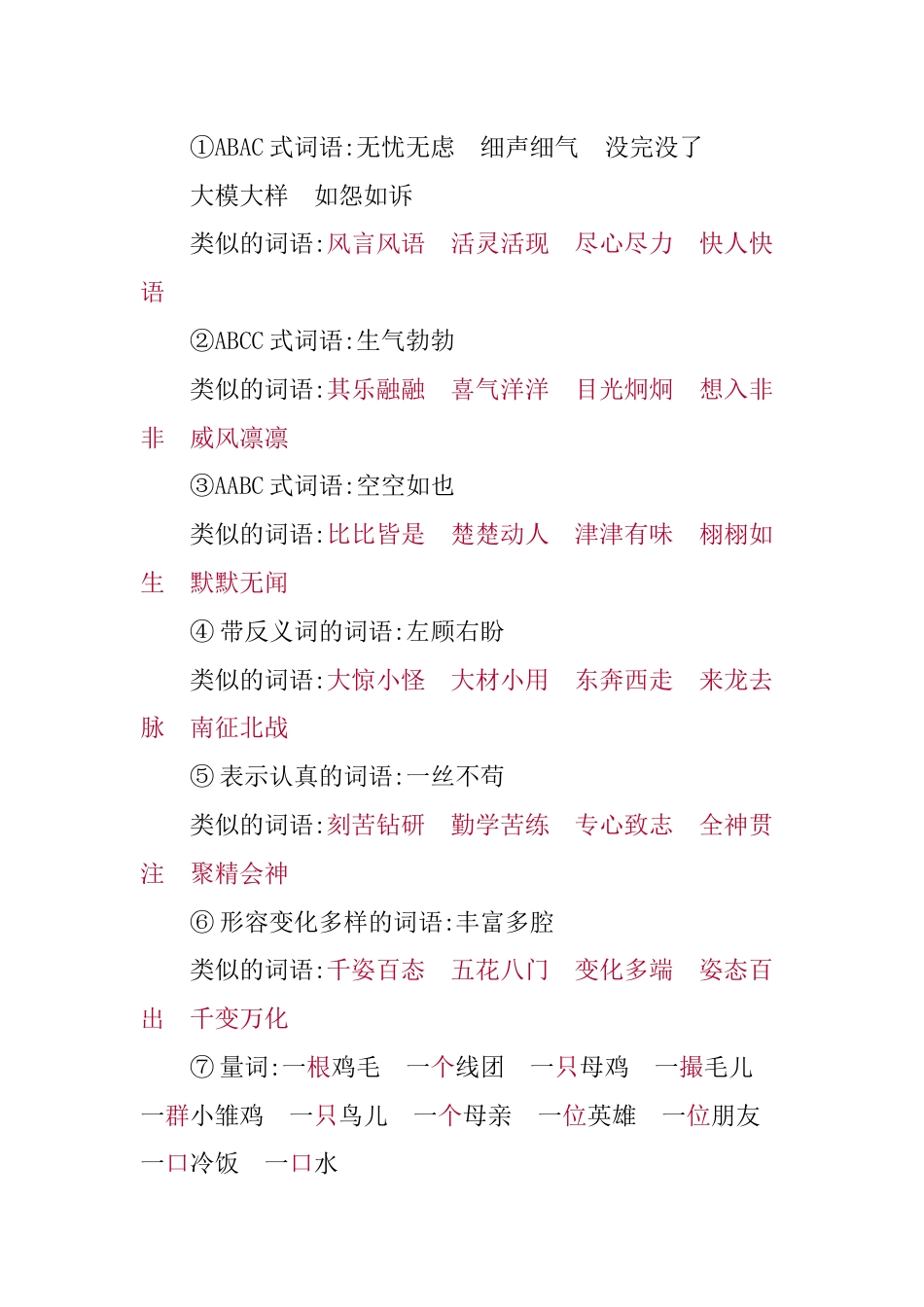 部编版四年级语文下册第四单元知识小结.docx_第3页