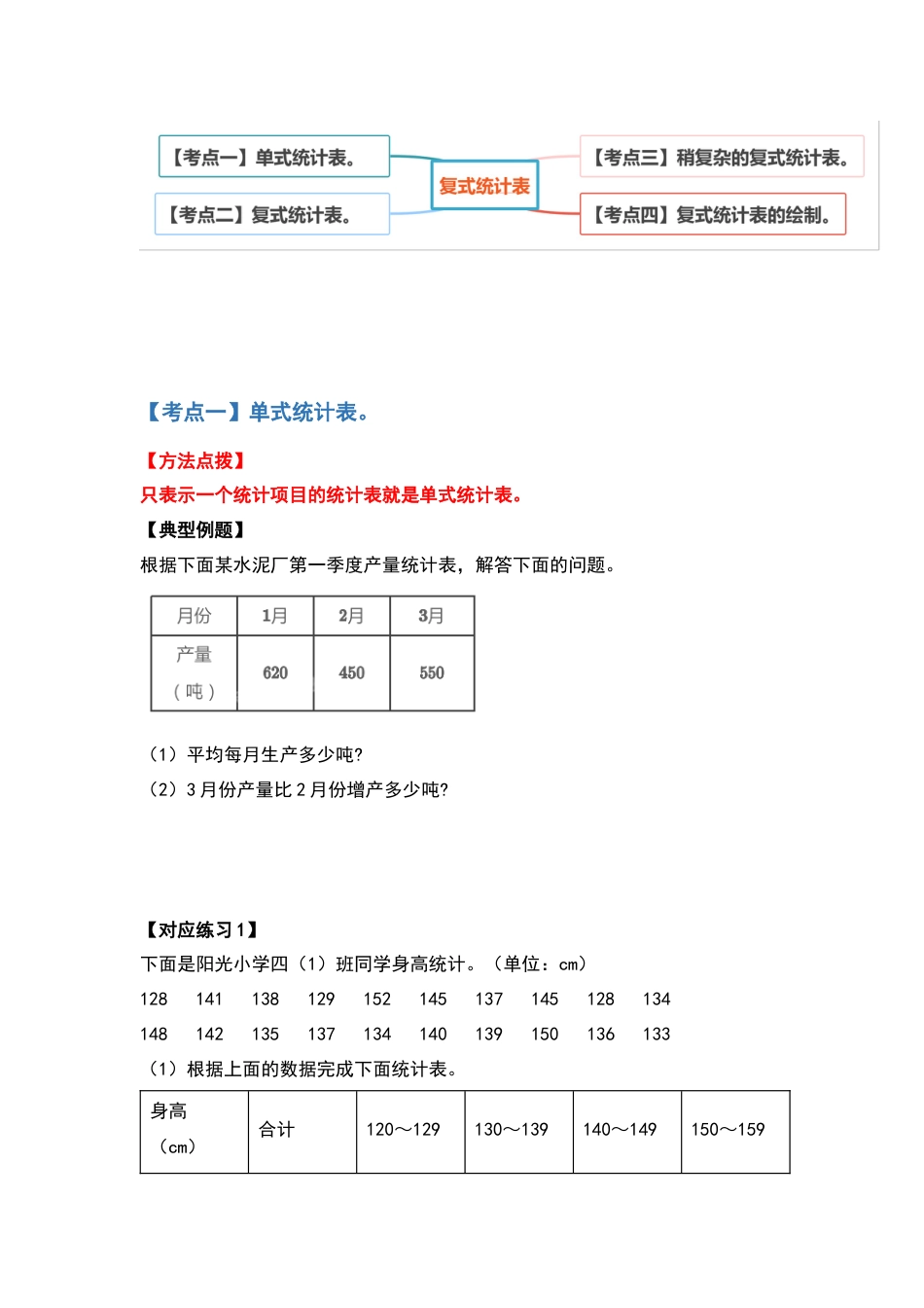 【典型例题系列】三年级数学下册典型例题系列之第三单元复式统计表（原卷版）人教版.docx_第2页