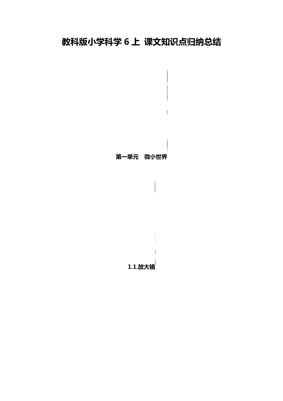 教科版小学科学6上 课文知识点归纳总结（67页）1731896158.pdf_第1页